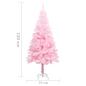 Preview: Künstlicher Weihnachtsbaum mit Ständer Rosa 150 cm PVC