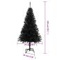 Preview: Künstlicher Weihnachtsbaum mit Ständer Schwarz 150 cm PVC