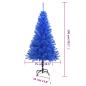 Preview: ARDEBO.de - Künstlicher Weihnachtsbaum mit Ständer Blau 150 cm PVC