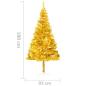 Preview: Künstlicher Weihnachtsbaum mit Ständer Gold 180 cm PET