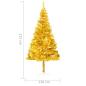 Preview: Künstlicher Weihnachtsbaum mit Ständer Gold 210 cm PET