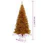 Preview: Künstlicher Weihnachtsbaum mit Ständer Gold 210 cm PET