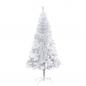 Preview: ARDEBO.de - Künstlicher Weihnachtsbaum mit Ständer Silber 150 cm PET