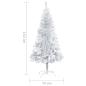 Preview: Künstlicher Weihnachtsbaum mit Ständer Silber 150 cm PET