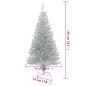 Preview: Künstlicher Weihnachtsbaum mit Ständer Silber 150 cm PET