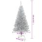 Preview: Künstlicher Weihnachtsbaum mit Ständer Silber 150 cm PET