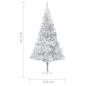 Preview: Künstlicher Weihnachtsbaum mit Ständer Silber 210 cm PET