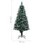 Preview: Künstlicher Weihnachtsbaum mit Zapfen und Schnee 150 cm