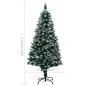 Preview: Künstlicher Weihnachtsbaum mit Zapfen und Schnee 150 cm