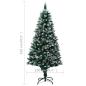 Preview: Künstlicher Weihnachtsbaum mit Zapfen und Schnee 180 cm