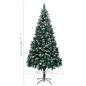Preview: Künstlicher Weihnachtsbaum mit Zapfen und Schnee 210 cm