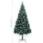 Preview: Künstlicher Weihnachtsbaum mit Zapfen und Schnee 240 cm