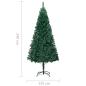 Preview: Künstlicher Weihnachtsbaum mit Dicken Zweigen Grün 240 cm PVC