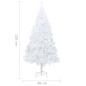 Preview: Künstlicher Weihnachtsbaum mit Dicken Zweigen Weiß 150 cm PVC
