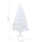 Preview: Künstlicher Weihnachtsbaum mit Dicken Zweigen Weiß 180 cm PVC