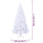 Preview: Künstlicher Weihnachtsbaum mit Dicken Zweigen Weiß 210 cm PVC