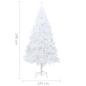 Preview: Künstlicher Weihnachtsbaum mit Dicken Zweigen Weiß 240 cm PVC