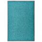 Preview: ARDEBO.de - Fußmatte Waschbar Cyan 60x90 cm 