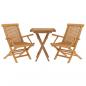 Preview: 3-tlg. Garten-Essgruppe Massivholz Teak