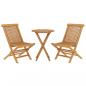 Preview: 3-tlg. Garten-Essgruppe Massivholz Teak