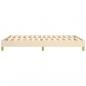 Preview: Bettgestell Creme 140x190 cm Stoff