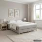 Preview: ARDEBO.de - Boxspringbettgestell Hellgrau 140x200 cm Stoff