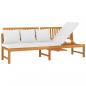 Preview: Tagesbett mit Cremeweißen Kissen 200x60x75 cm Massivholz Akazie 