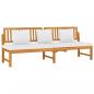 Preview: Tagesbett mit Cremeweißen Kissen 200x60x75 cm Massivholz Akazie 