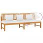 Preview: Tagesbett mit Cremeweißen Kissen 200x60x75 cm Massivholz Akazie 