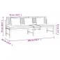 Preview: Tagesbett mit Grauen Kissen 200x60x75 cm Massivholz Akazie
