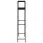 Preview: Waschmaschinenregal 2 Ablagen Schwarz 69x28x143 cm Eisen