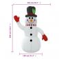 Preview: Aufblasbarer Schneemann mit LEDs 300 cm