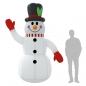 Preview: Aufblasbarer Schneemann mit LEDs 300 cm