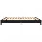 Preview: Bettgestell Schwarz 200x200 cm Stoff