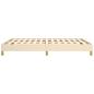 Preview: Bettgestell Creme 140x190 cm Stoff