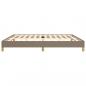 Preview: Bettgestell Taupe 200x200 cm Stoff