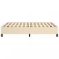 Preview: Bettgestell Creme 140x190 cm Stoff