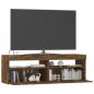Preview: TV-Schrank mit LED-Leuchten Räuchereiche 120x35x40 cm