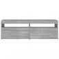 Preview: TV-Schrank mit LED-Leuchten Grau Sonoma 120x35x40 cm