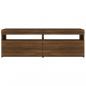 Preview: TV-Schrank mit LED-Leuchten Braun Eichen-Optik 120x35x40 cm