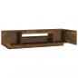 Preview: TV-Schrank mit LED-Leuchten Räuchereiche 160x35x40 cm