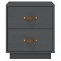 Preview:  Nachttisch Grau 40x34x45 cm Massivholz Kiefer