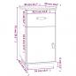 Preview: Schreibtisch-Schrank Schwarz 40x50x75 cm Massivholz Kiefer