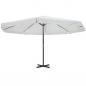 Preview: ARDEBO.de - Sonnenschirm Weiß Aluminium 500 cm