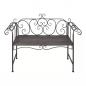 Preview: Gartenbank 132 cm Stahl Antik Braun
