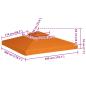 Preview: Pavillon-Ersatzdach 310 g/m² Orange 3x3 m