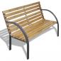 Preview: Gartenbank 120 cm Holz und Eisen