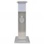 Preview: Gartensteckdose Steckdosenturm Edelstahl mit Lampe