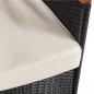 Preview: 5-tlg. Garten-Essgruppe mit Auflagen Poly Rattan Schwarz