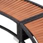 Preview: Whirlpool-Umrandung Schwarz Poly-Rattan